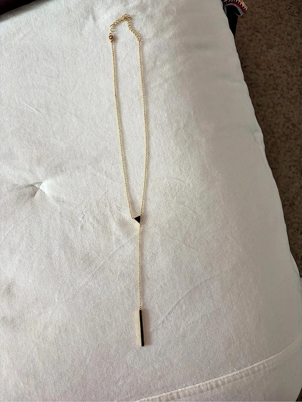 Kate Spade Gold-Tone Bar Pendant Necklace Used-Like New